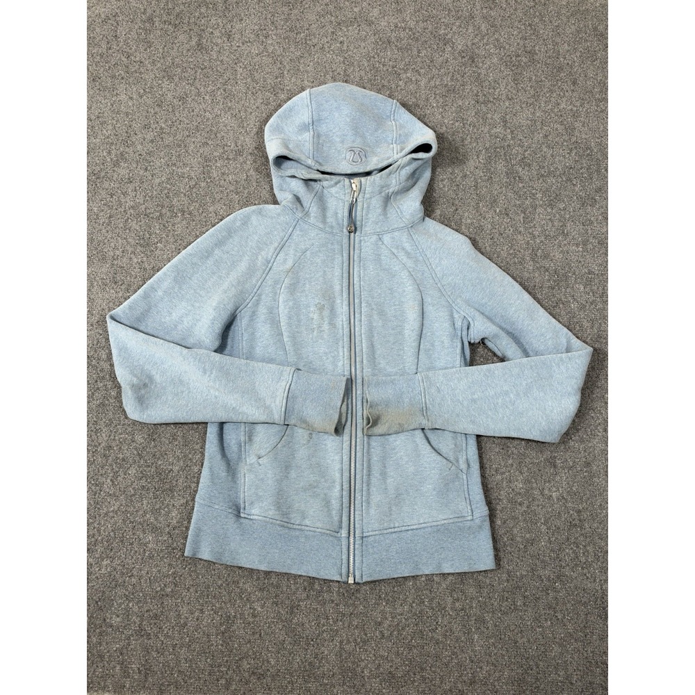 LULULEMON Scuba Hoodie Womens 6 Heathered Illuminight Light Cotton Fleece W4AWNS